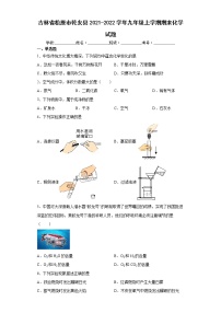 吉林省松原市乾安县2021-2022学年九年级上学期期末化学试题（word版 含答案）