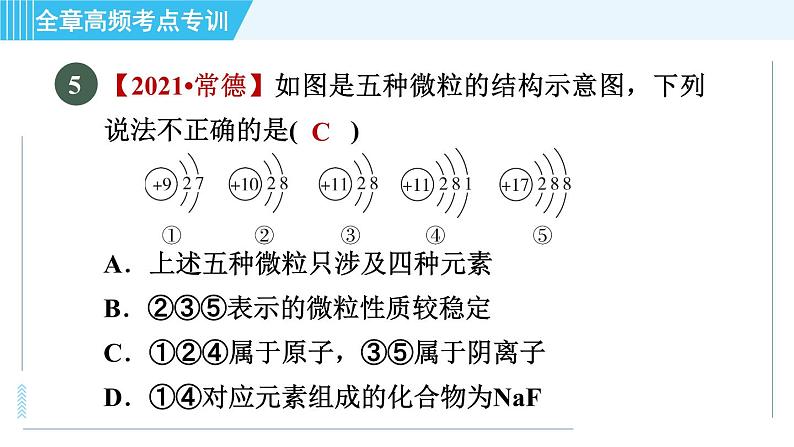 沪教版九年级上册化学 第3章 全章高频考点专训 习题课件08