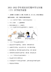 2021-2022学年重庆市巴蜀中学九年级（下）开学化学试卷