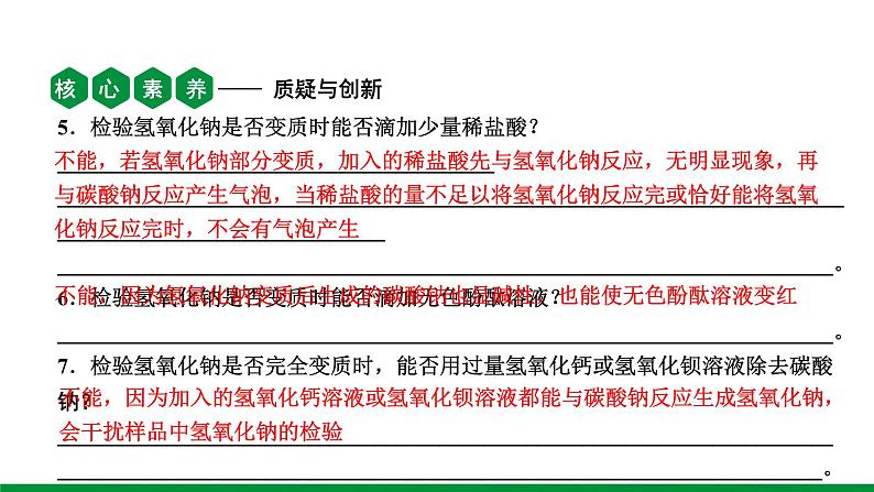 2022版中考化学大一轮培优训练及课件微专题6 碱变质的探究课件05