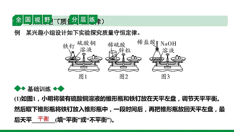 2022版中考化学大一轮培优训练及课件专题十三 质量守恒定律课件第7页