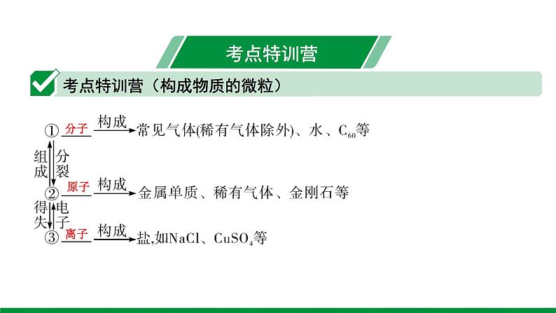 2022版中考化学大一轮培优训练及课件专题十 构成物质的微粒 认识化学元素 39PPT课件第3页