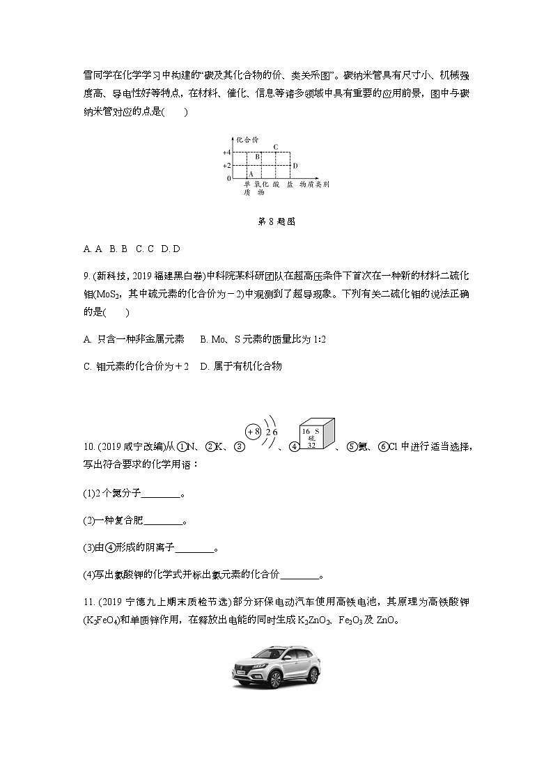 2022版中考化学大一轮培优训练及课件专题九 物质组成的表示第2页