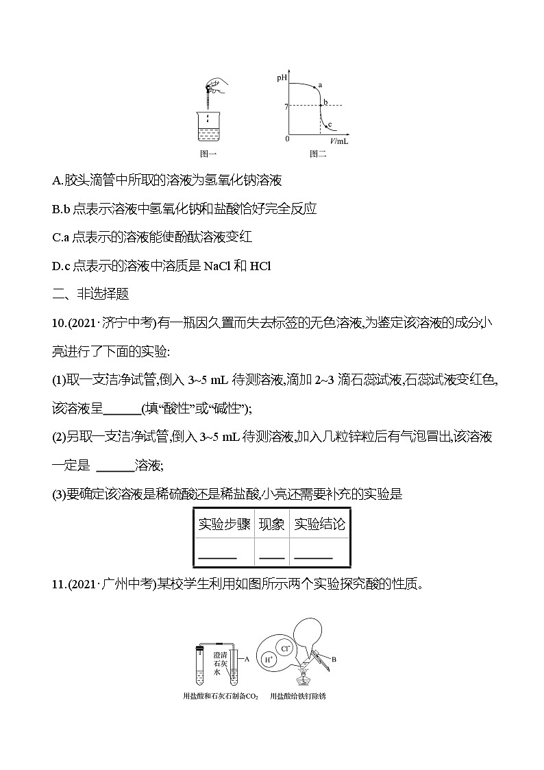 安徽中考复习 高效提分作业 第十单元　酸　和　碱 (学生版)第3页