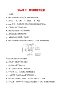 备战2022 人教版化学中考复习  高效提分作业 第六单元　碳和碳的氧化物（安徽版）