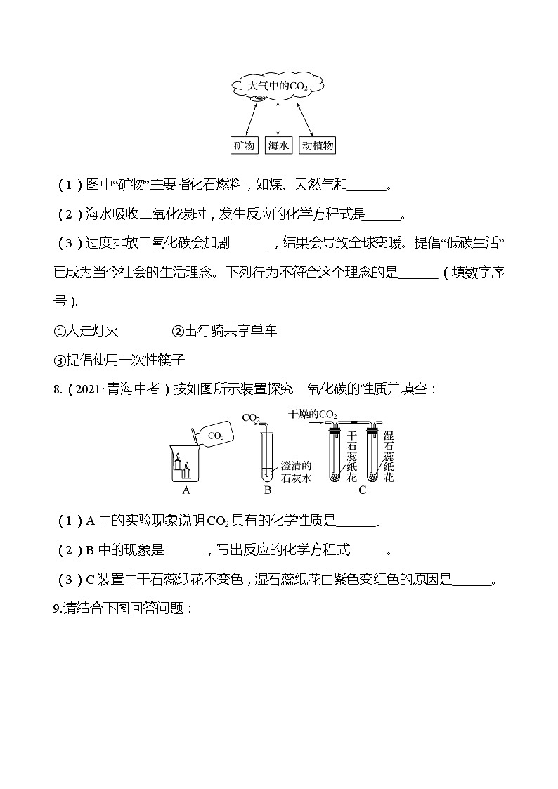 备战2022 人教版化学中考复习  梯级训练  第六单元　碳和碳的氧化物（安徽版）03