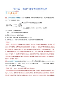 专题22  粗盐中难溶性杂质的去除（重点、难点）-备战2022年中考化学一轮复习考点微专题