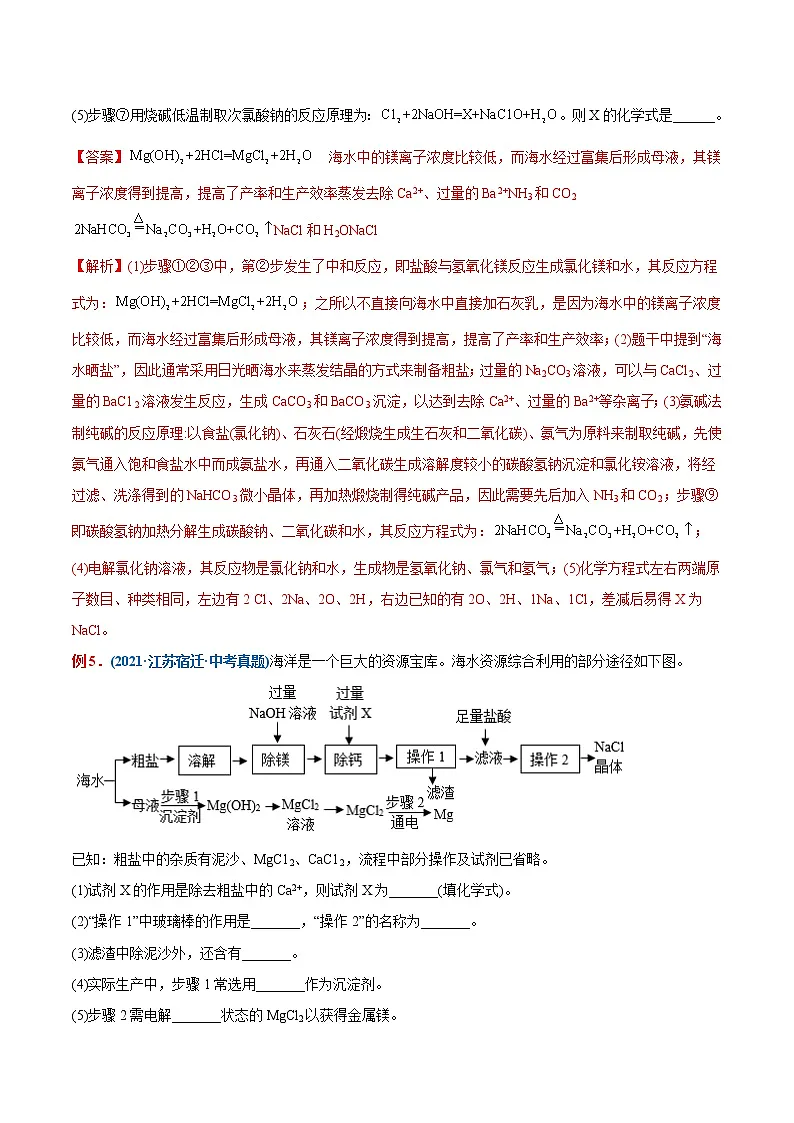 专题22 粗盐中难溶性杂质的去除（重点、难点）-备战2022年中考化学一轮复习考点微专题 （教师版含解析）第3页