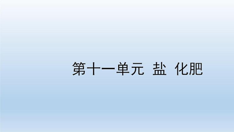 2022中考一轮单元复习  11.第十一单元 盐 化肥课件PPT第1页