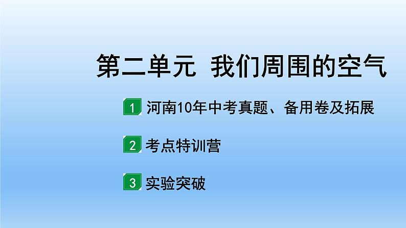 2022中考一轮单元复习  02.第二单元  我们周围的空气课件PPT第1页