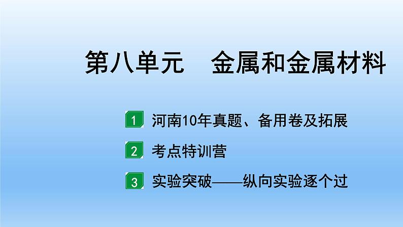 2022中考一轮单元复习  08.第八单元  金属和金属材料课件PPT第3页