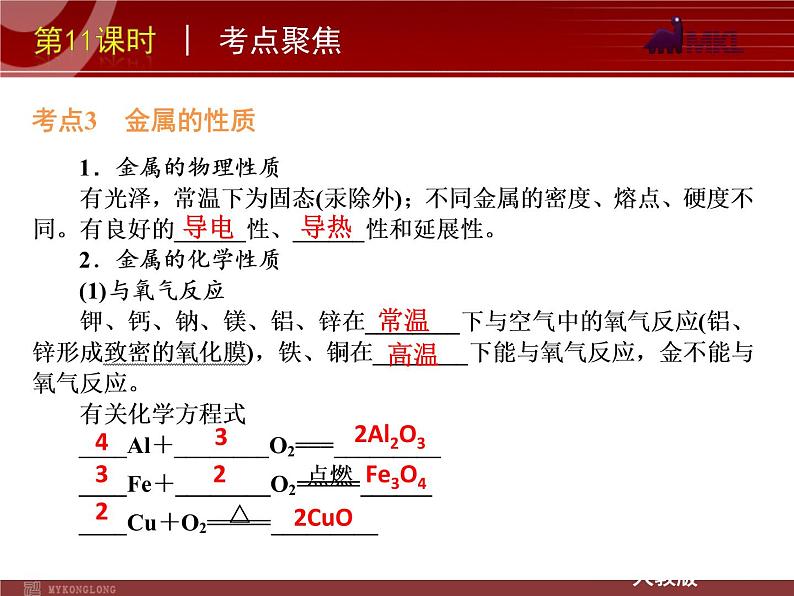 中考一轮复习化学精品课件第11课时金属和金属材料（33ppt)课件第7页