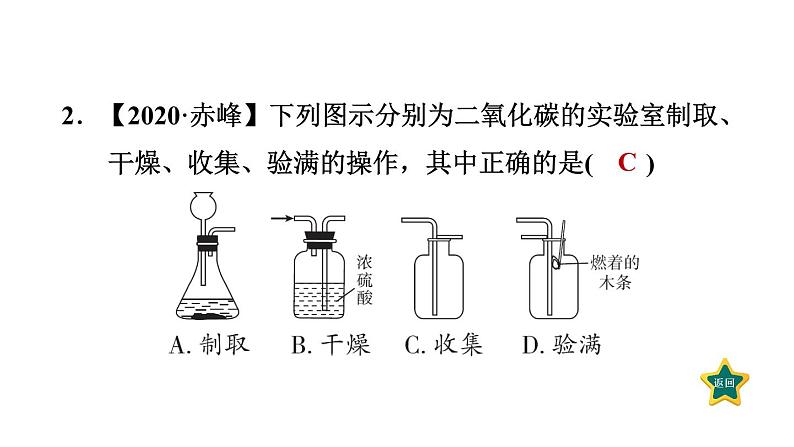 人教版九年级上册化学 第6单元 6.2二氧化碳制取的研究 习题课件第4页