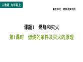 人教版九年级上册化学 第7单元 7.1.1燃烧的条件及灭火的原理 习题课件