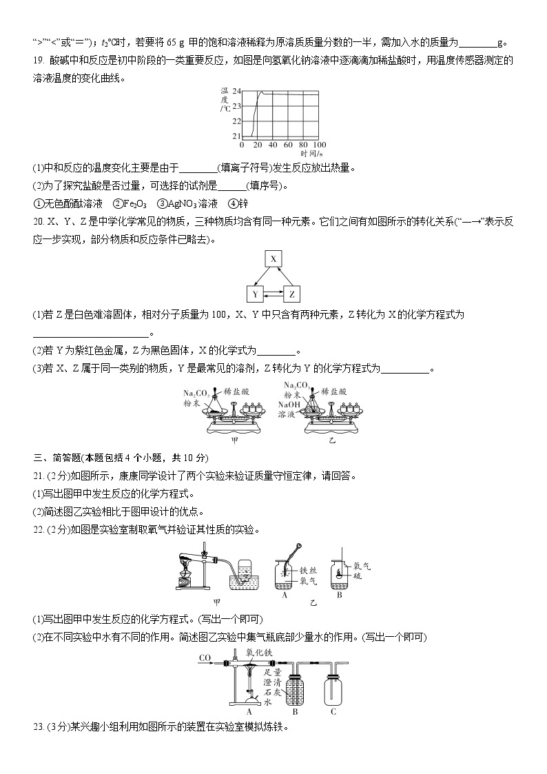 2022年河南省普通高中招生考试化学试卷03