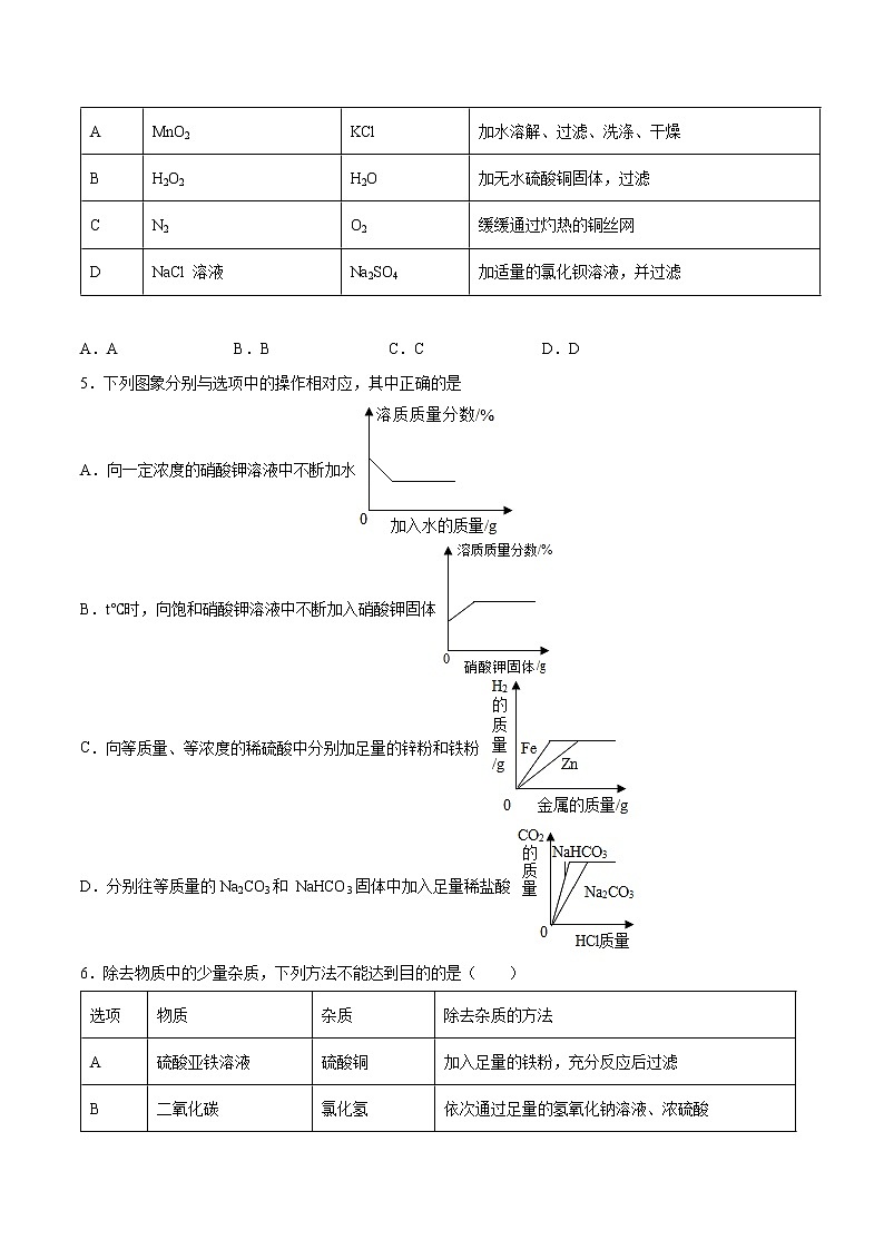 12.2盐的性质基础训练—2021—2022学年九年级化学京改版（2013）下册（word版含答案）02