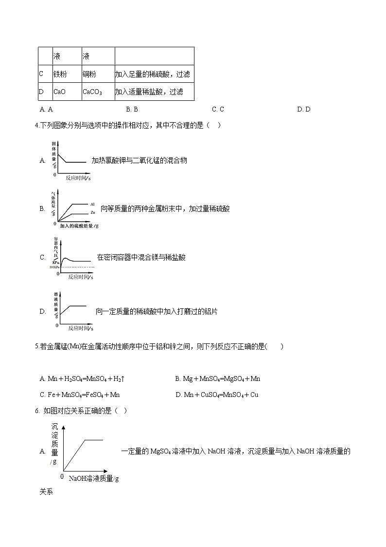 第四单元 到实验室去：探究金属的性质 同步习题 初中化学鲁教版（五四学制）九年级全一册（2022年）02