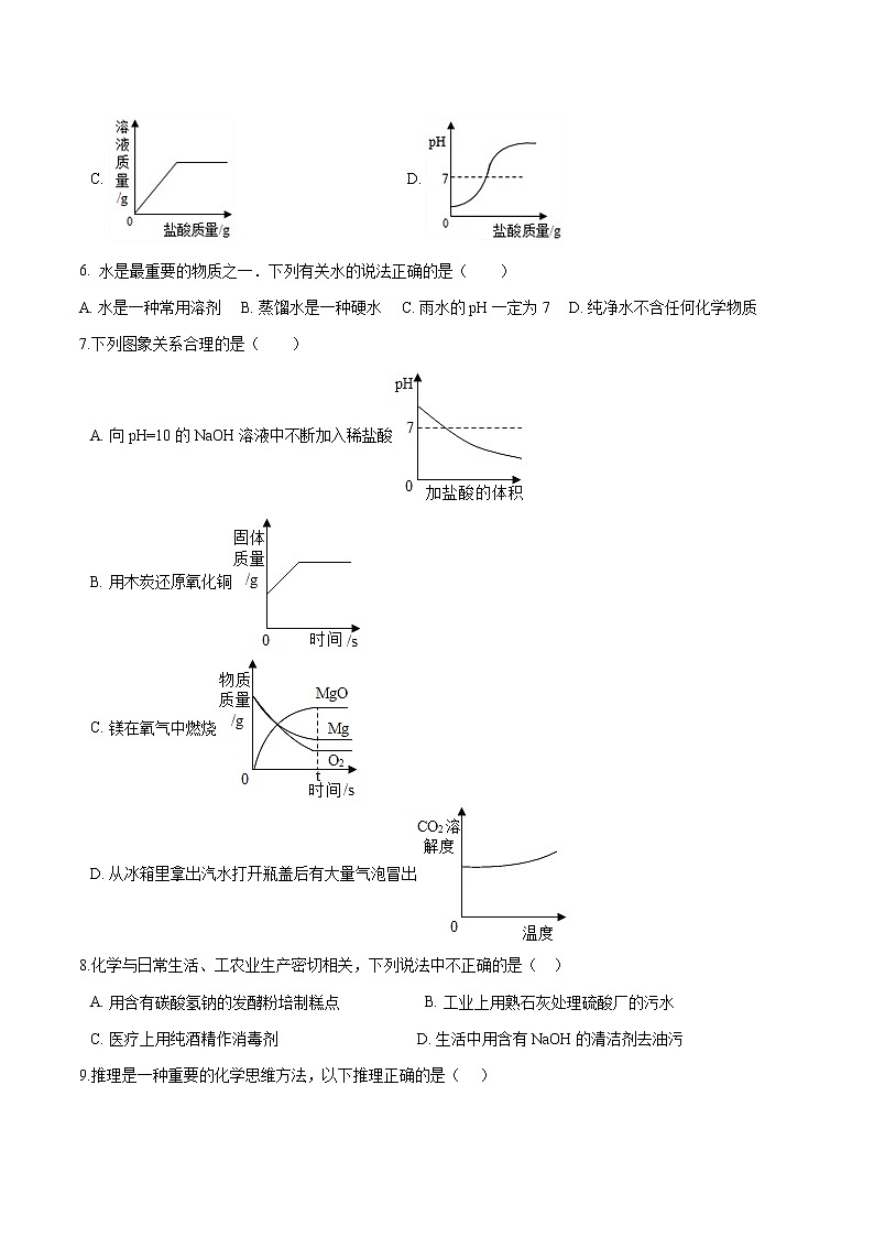 2.4 酸碱中和反应 同步习题 初中化学鲁教版（五四学制）九年级全一册（2022年）第2页
