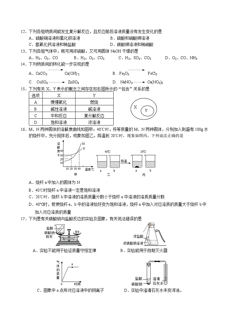 初三化学课堂限时练习  （2022年3月）第2页