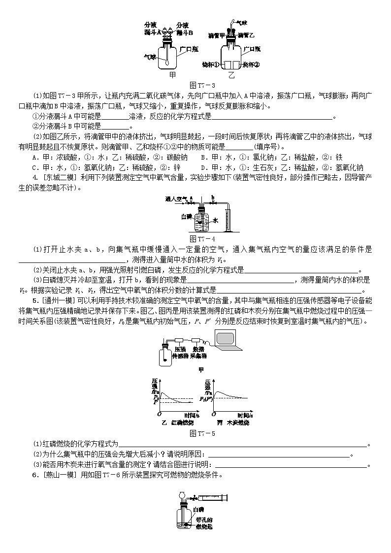 中考化学二轮复习题型突破07《实验原理分析》练习题（含答案）第2页