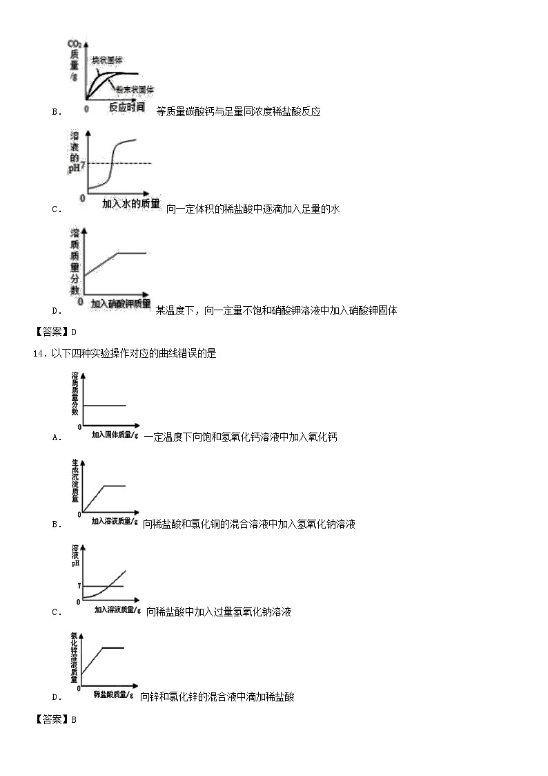(通用版)中考化学一轮复习考点测试卷《中和反应及溶液的PH》(含答案)第3页