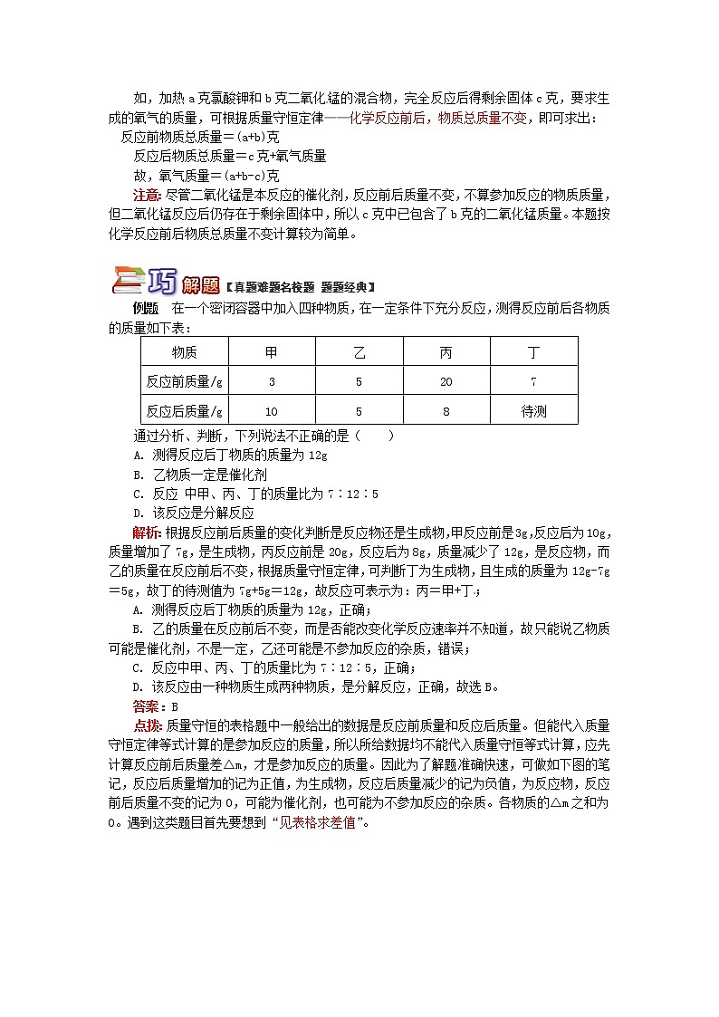(通用版)中考化学二轮重难点易错点复习讲与练《探索质量守恒定律》(含详解)第2页