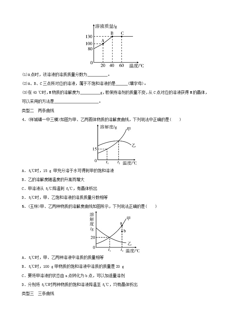 (通用版)中考化学一轮复习要题加练3溶解度曲线 (含答案)第2页