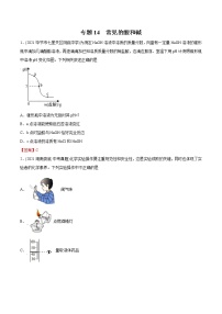 专题14 常见的酸和碱-2021年中考化学真题分项汇编（第04期）