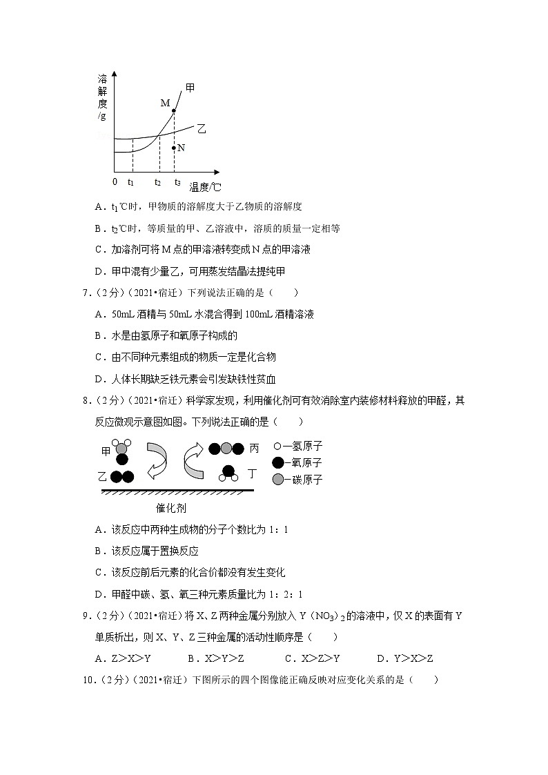 2021年江苏省宿迁市中考化学试卷02