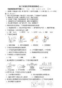 初三化学2022年无锡市惠山八校初三化学3月月考试题