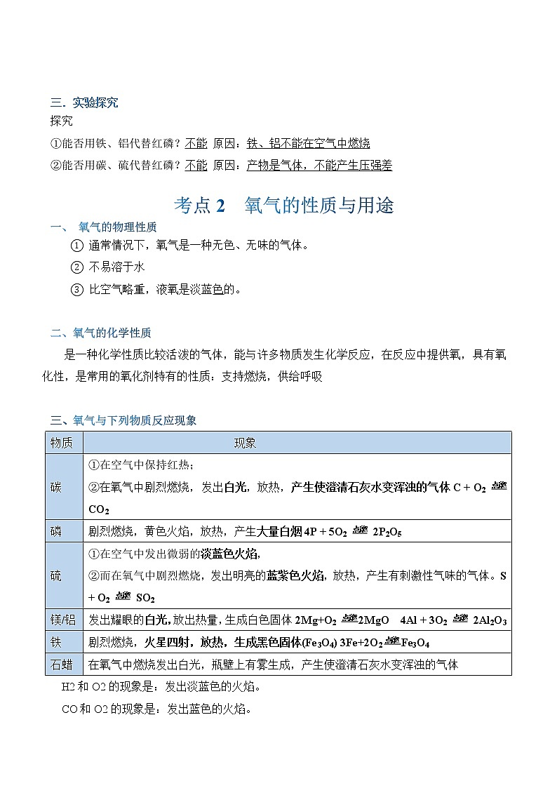 第2单元 我们的周围空气 -中考化学单元复习 知识点+练习（人教版）03