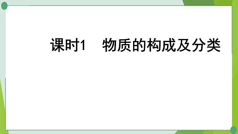 2022年中考化学第一轮系统复习第三讲物质构成的奥秘课时1物质的构成及分类课件PPT第1页