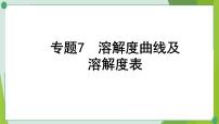 2022年中考化学一轮专题复习专题7　溶解度曲线及溶解度表课件PPT