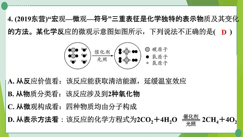 2022年中考化学一轮复习---专题4微观反应示意图课件PPT第5页