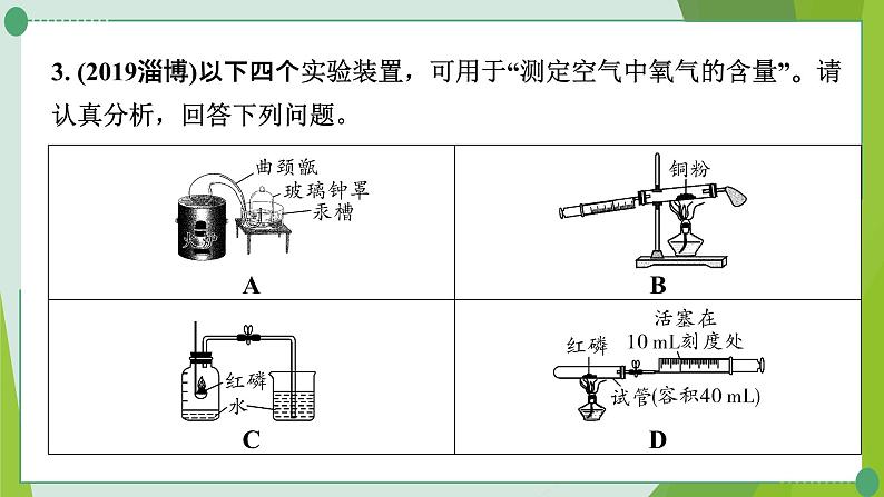 2022年中考化学一轮复习--专题2空气中氧气含量的测定课件PPT05