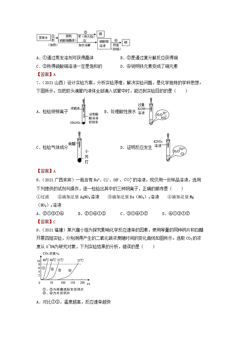 专题20盐及其性质-【提分必备】2022年中考化学一轮复习必练真题（全国通用）第2页