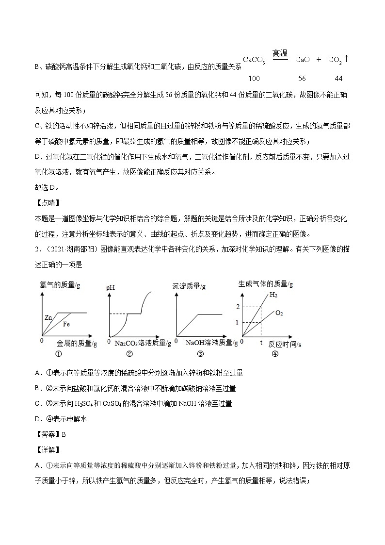 专题08 溶解度、坐标曲线图（解析版）第2页