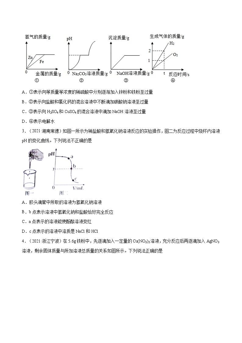 专题08 溶解度、坐标曲线图（原卷版）第2页