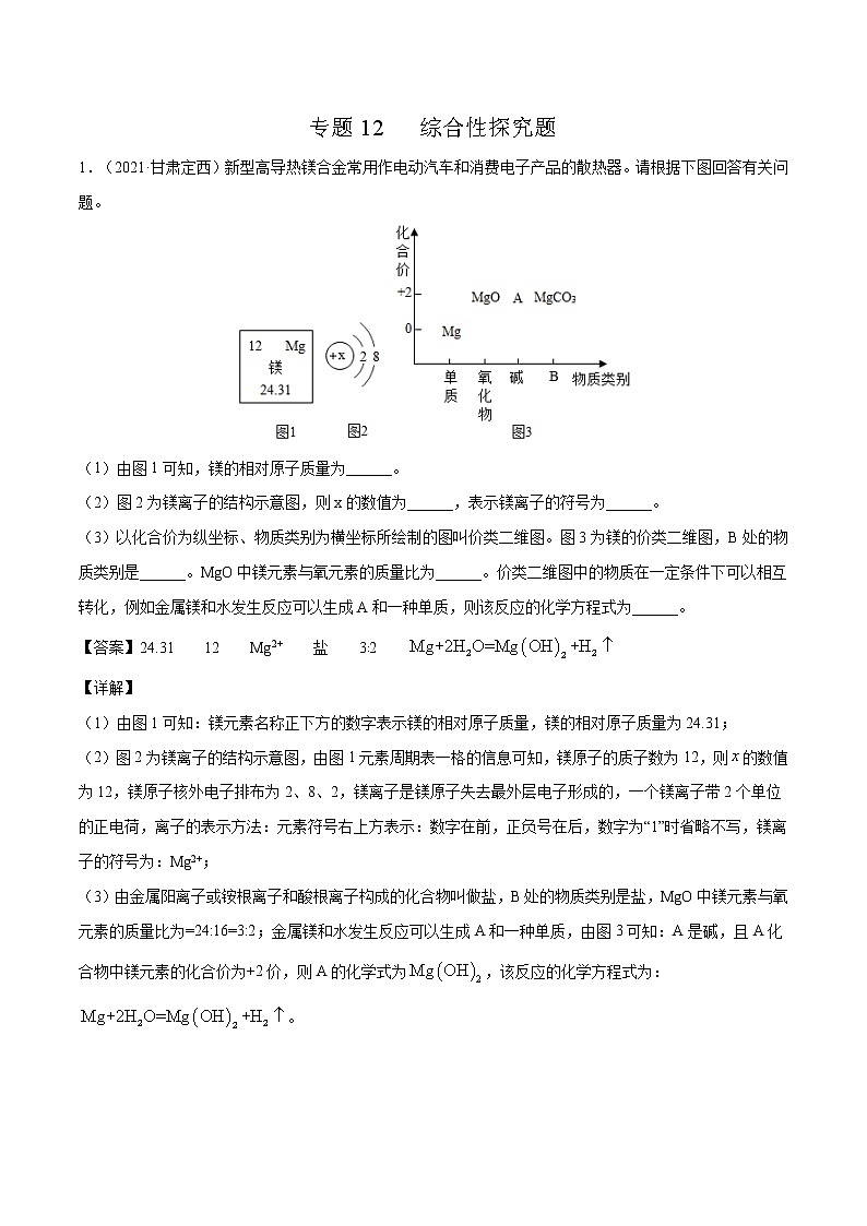 专题12 综合性探究题（解析版）第1页