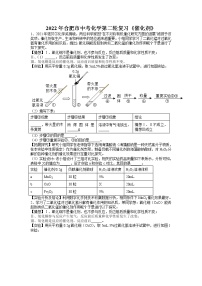 2022年安徽省合肥市中考化学第二轮复习---催化剂