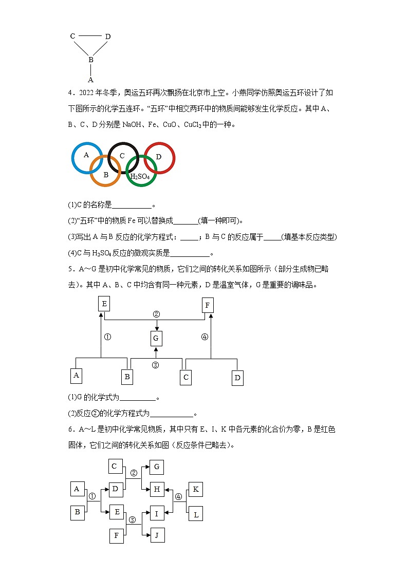 2022年中考化学专题练习——推断题第2页