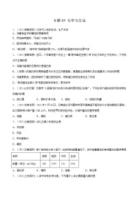 专题05 化学与生活-2022年中考化学二轮复专项考点