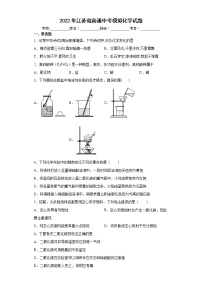 2022年江苏省南通中考模拟化学试题(word版含答案)