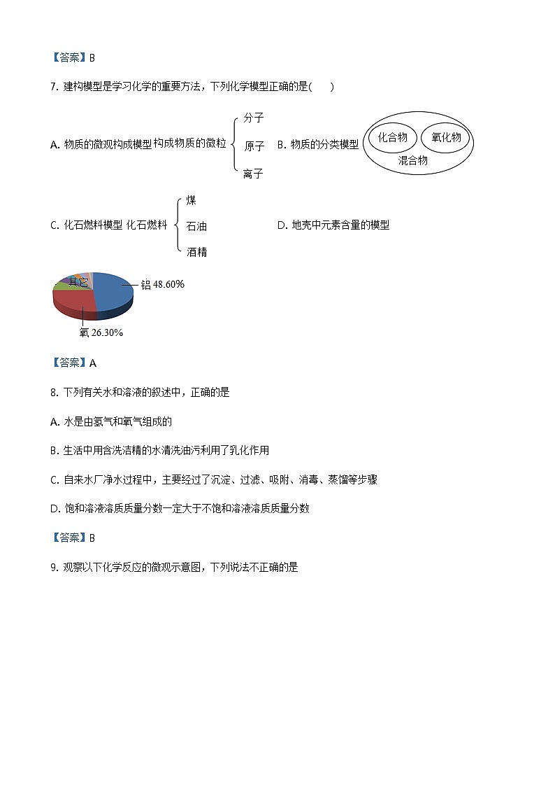 2021年山东省德州市陵城区中考二模化学试题及答案第3页