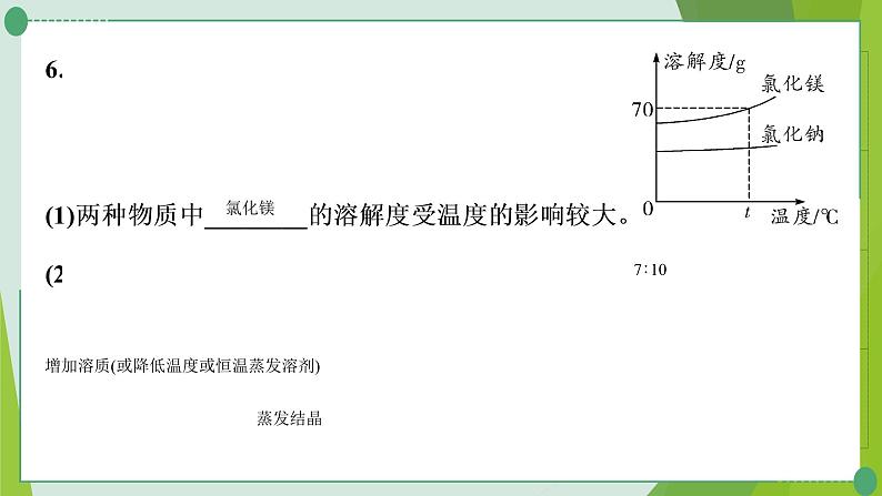 2022年中考化学二轮系统专题复习6溶解度及溶解度曲线课件PPT第7页