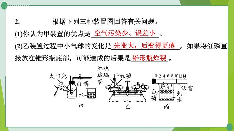 2022年中考化学第二轮复习专题一　横向实验归类练课件PPT第7页