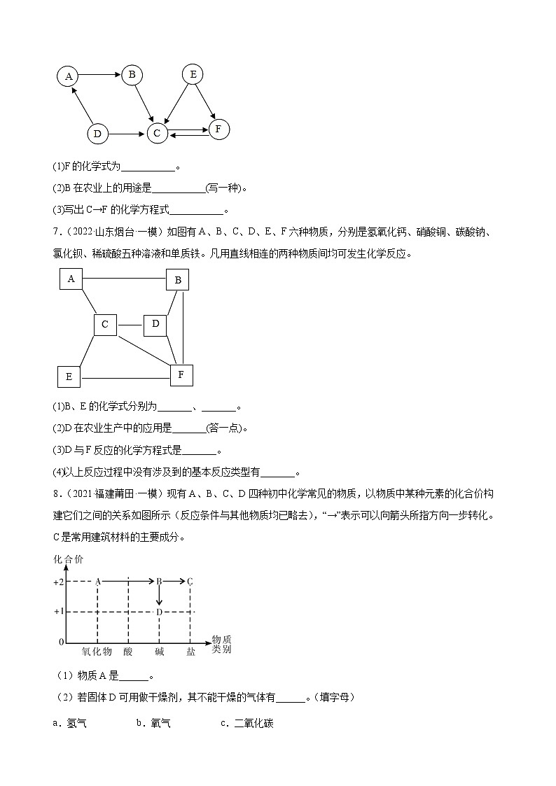 2022年中考化学二轮专题复习卷——物质或元素推断题第3页