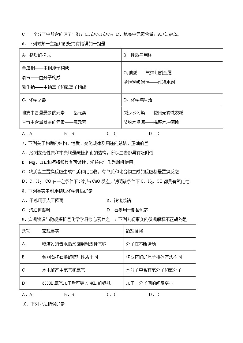 2022年中考化学二轮复习提升卷——碳的单质第2页