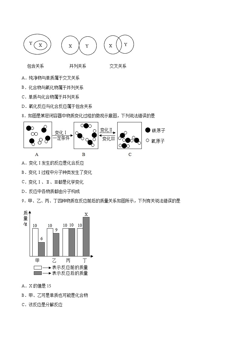 2022年中考化学二轮复习提升卷——物质的化学变化第2页