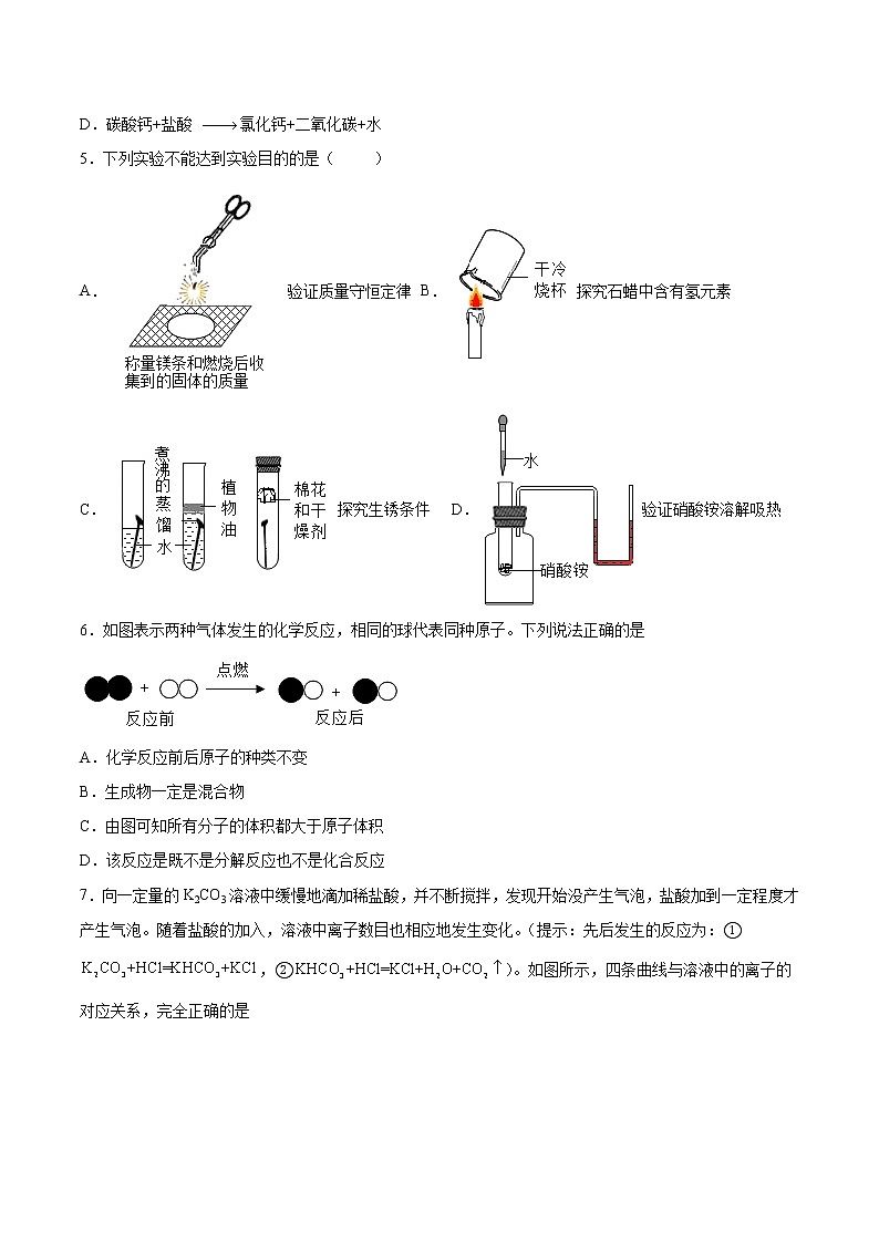 2022年中考化学二轮复习提升卷——认识几种化学反应第2页